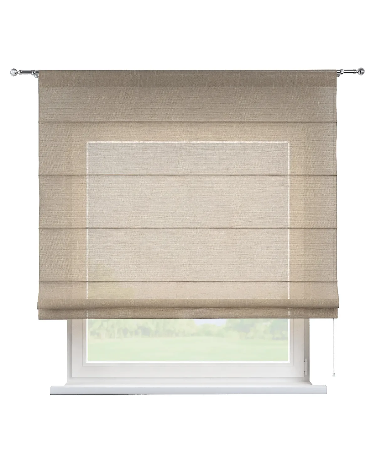 Raffrollo Torino Farbe beige Stoff halbtransparent, strukturiert de Dekoria – photo du produit