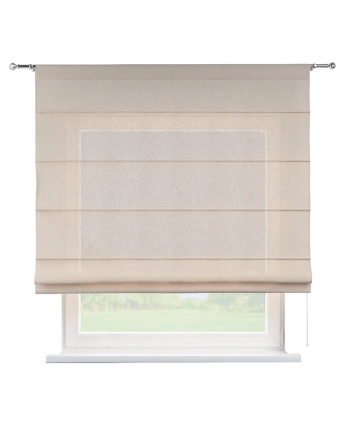Raffrollo Torino Farbe beige Stoff halbtransparent, strukturiert de Dekoria – photo du produit