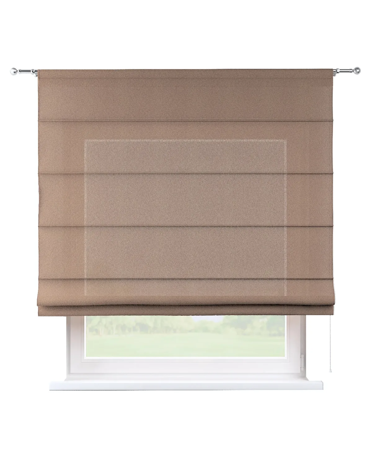 Raffrollo Torino Farbe beige Stoff strukturiert de Dekoria – photo du produit