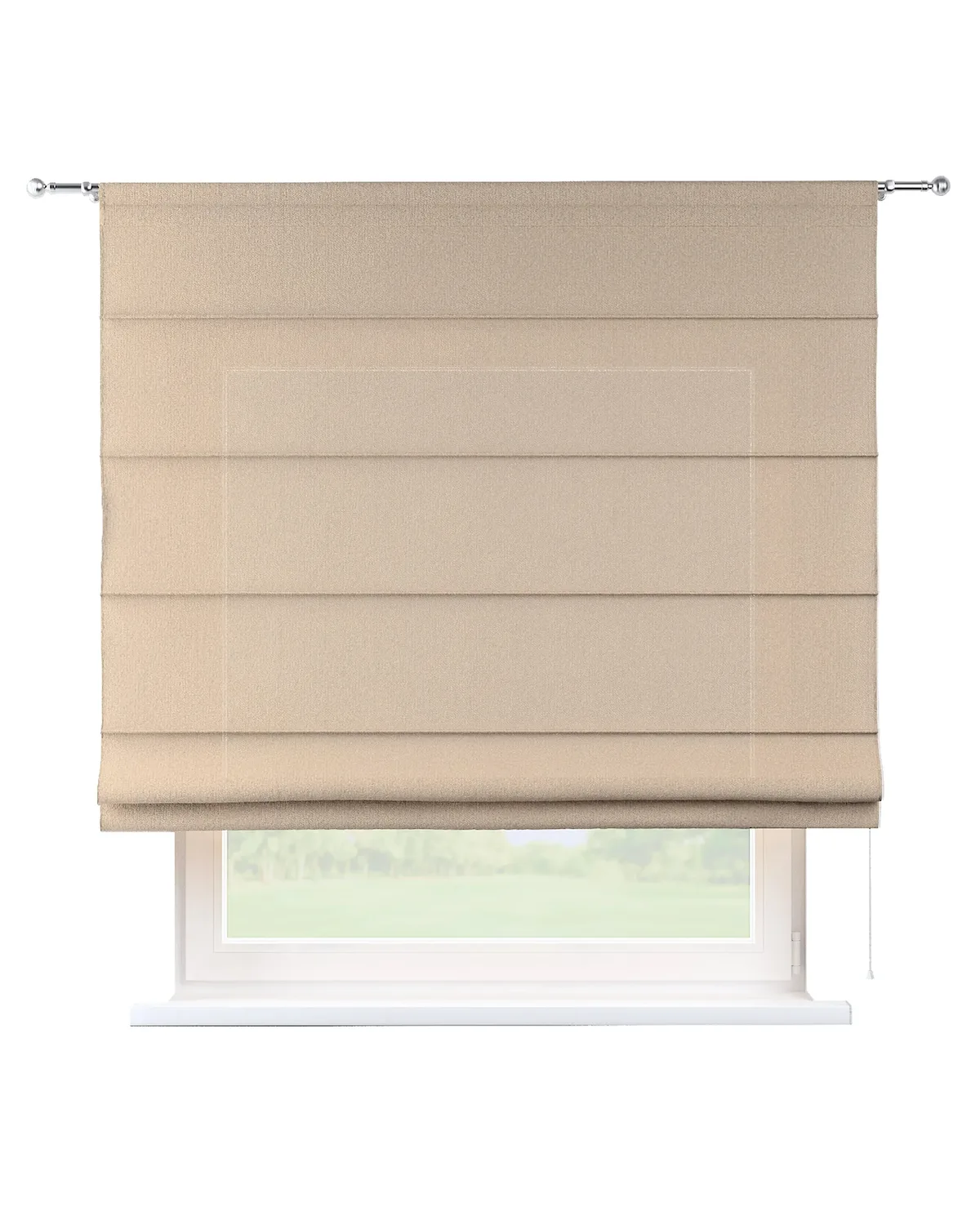Raffrollo Torino Farbe beige Stoff strukturiert de Dekoria – photo du produit