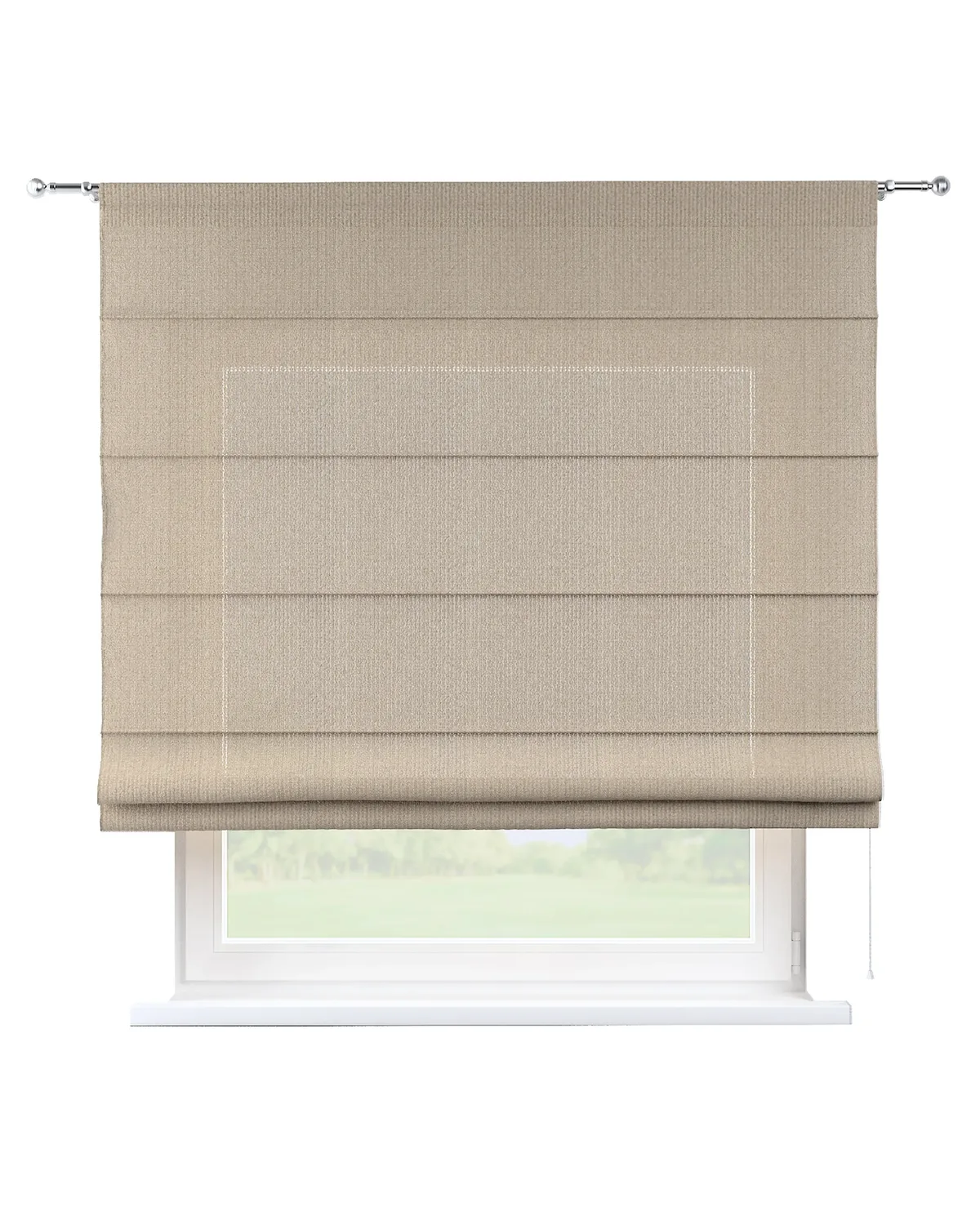 Raffrollo Torino Farbe beige Stoff strukturiert de Dekoria – photo du produit