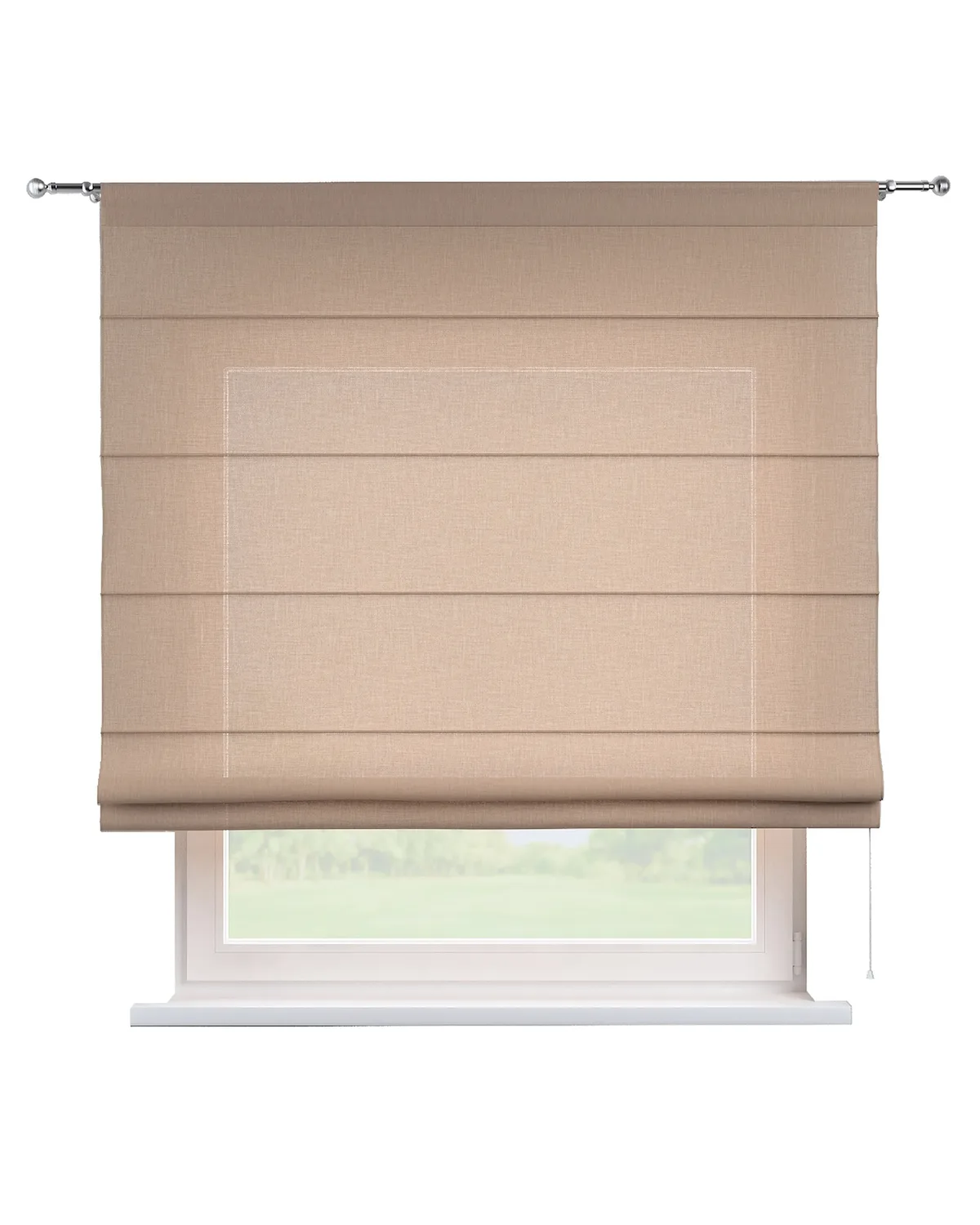 Raffrollo Torino Farbe beige Stoff strukturiert de Dekoria – photo du produit
