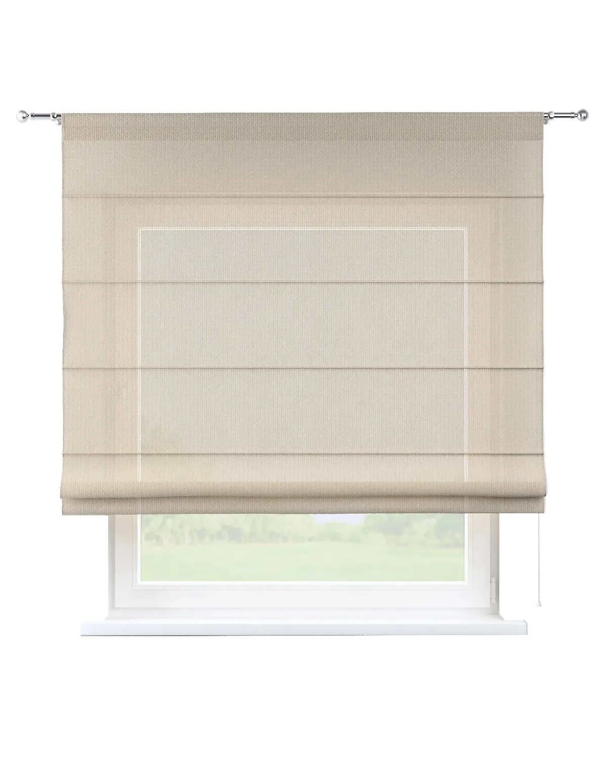 Raffrollo Torino Farbe beige Stoff strukturiert de Dekoria – photo du produit