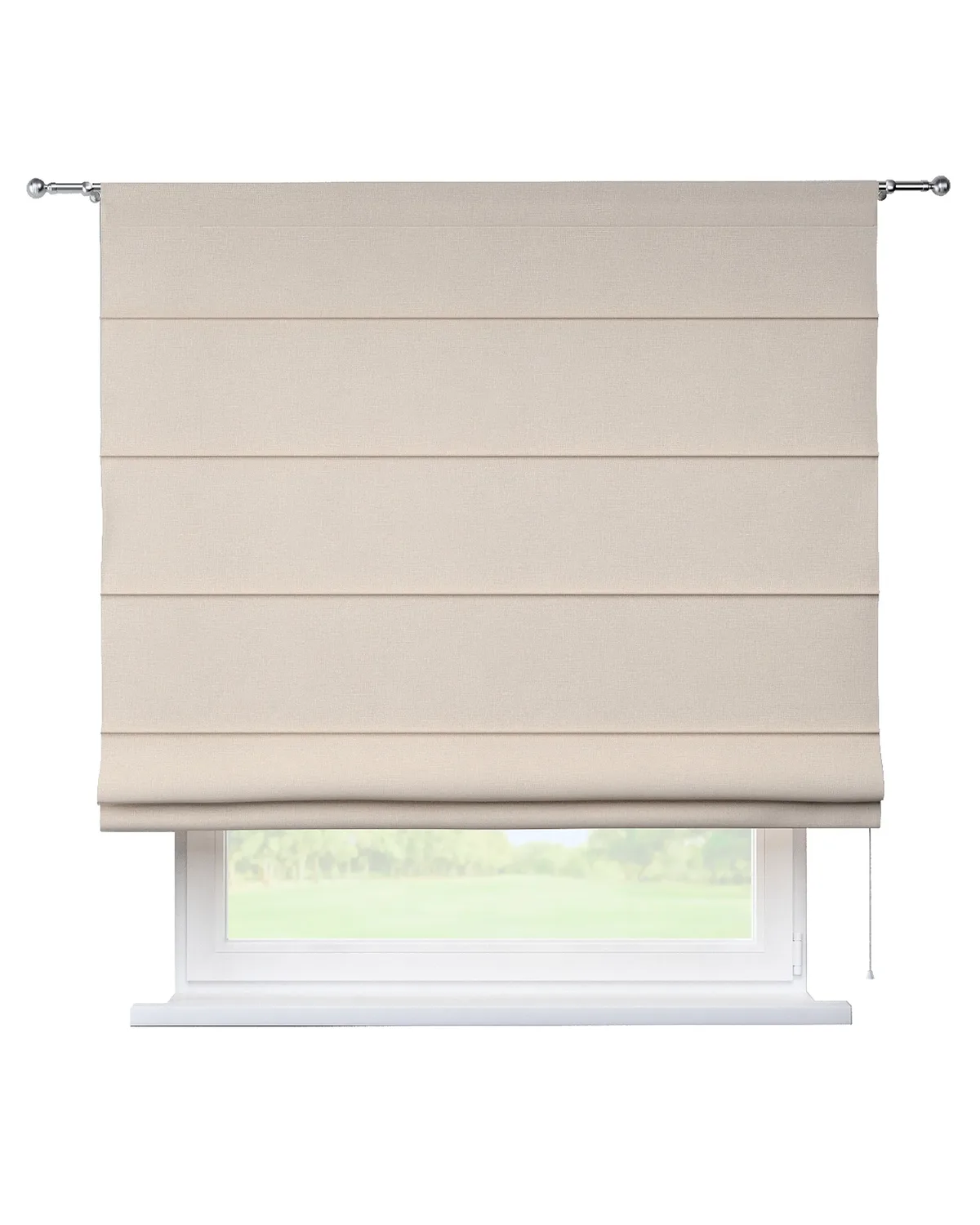 Raffrollo Torino Farbe beige Stoff strukturiert de Dekoria – photo du produit