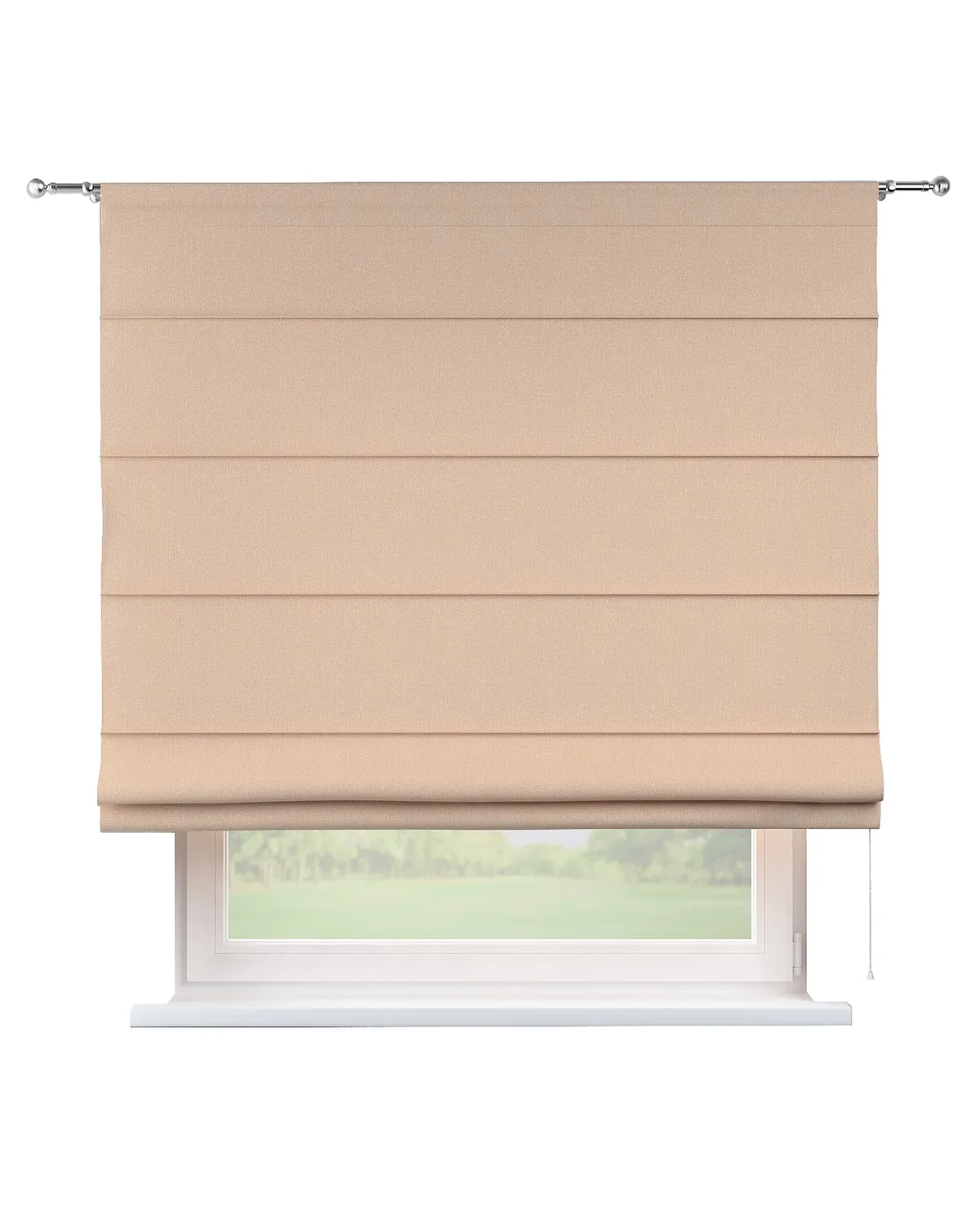 Raffrollo Torino Farbe beige Stoff strukturiert de Dekoria – photo du produit