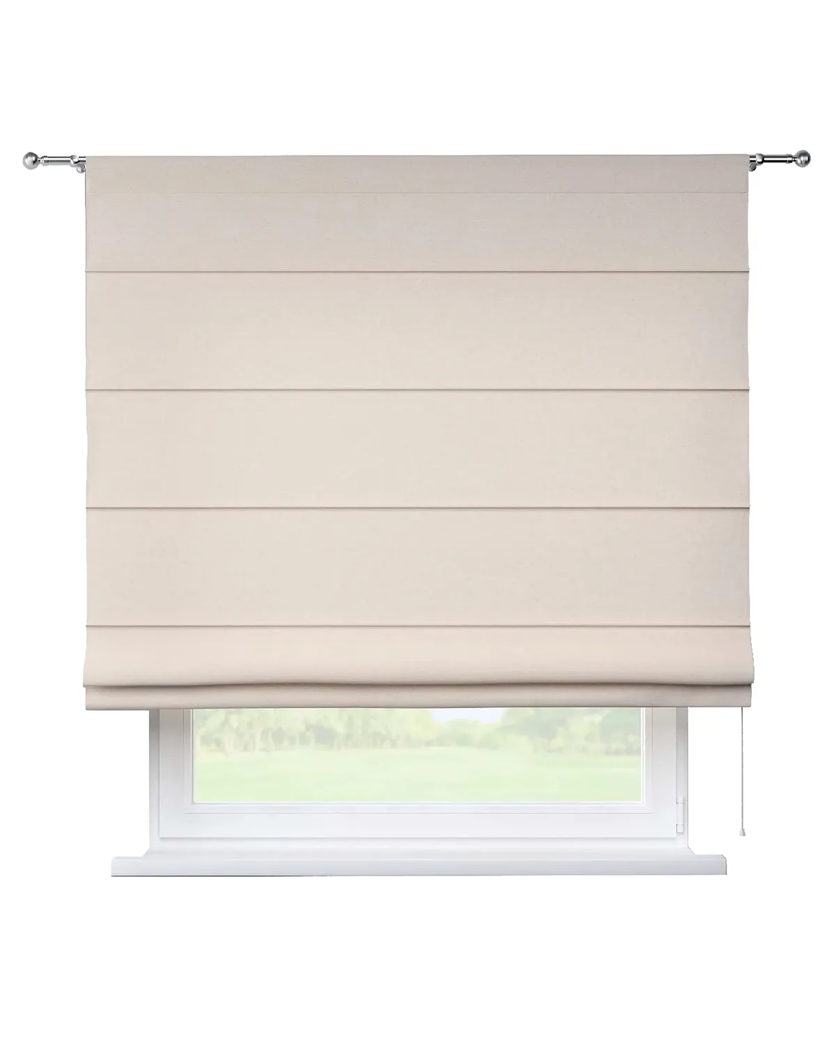 Raffrollo Torino Farbe beige Stoff strukturiert de Dekoria – photo du produit