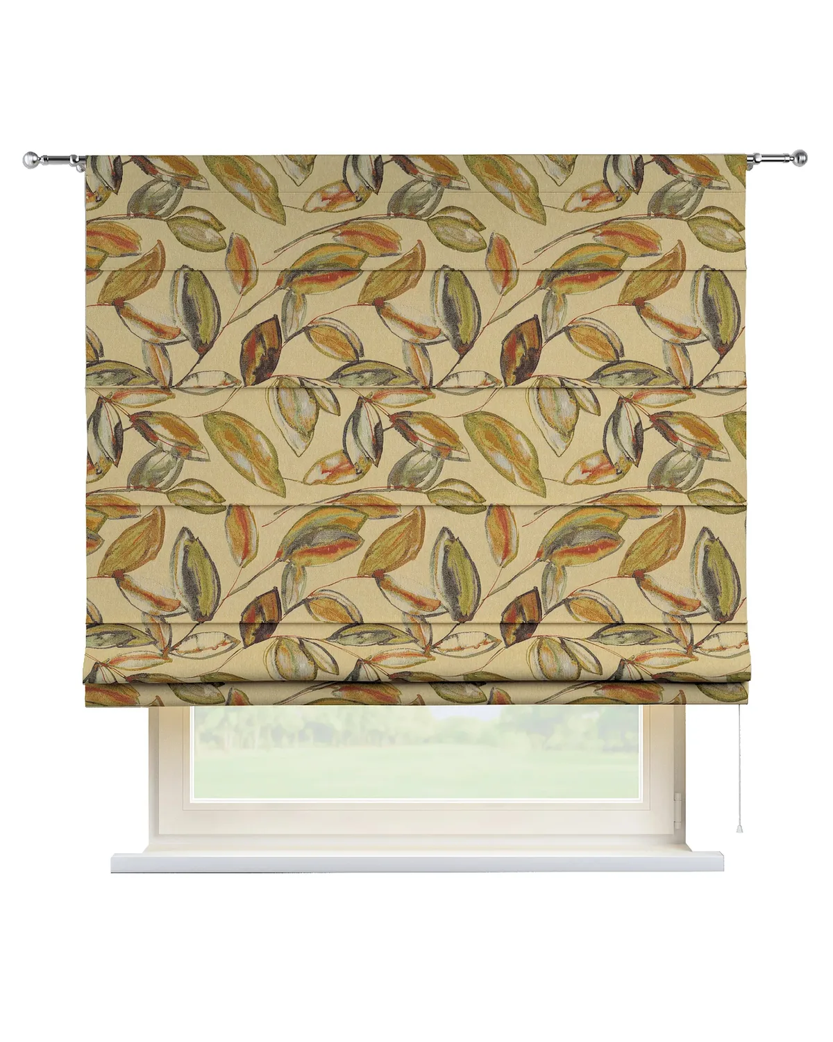 Raffrollo Torino Farbe beige Stoff strukturiert, gemustert de Dekoria – photo du produit