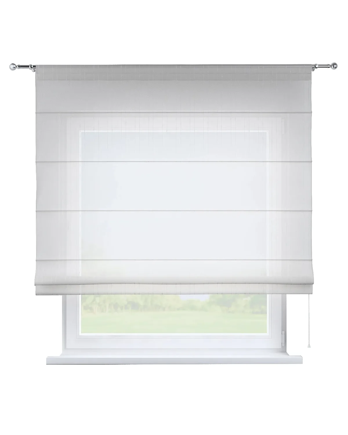 Raffrollo Torino Farbe creme Stoff halbtransparent, strukturiert, gemustert de Dekoria – photo du produit