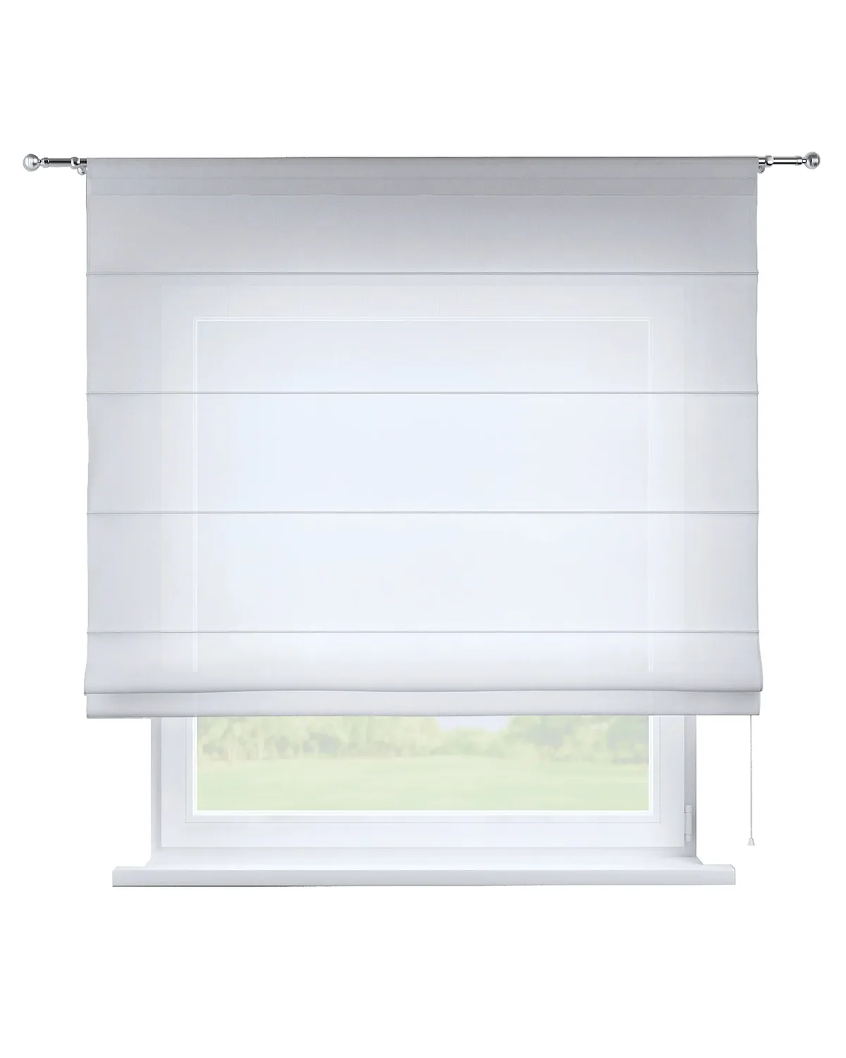 Raffrollo Torino Farbe creme Stoff halbtransparent, strukturiert, gemustert de Dekoria – photo du produit