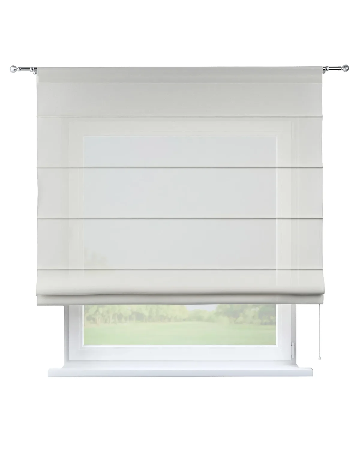 Raffrollo Torino Farbe creme Stoff halbtransparent, strukturiert de Dekoria – photo du produit