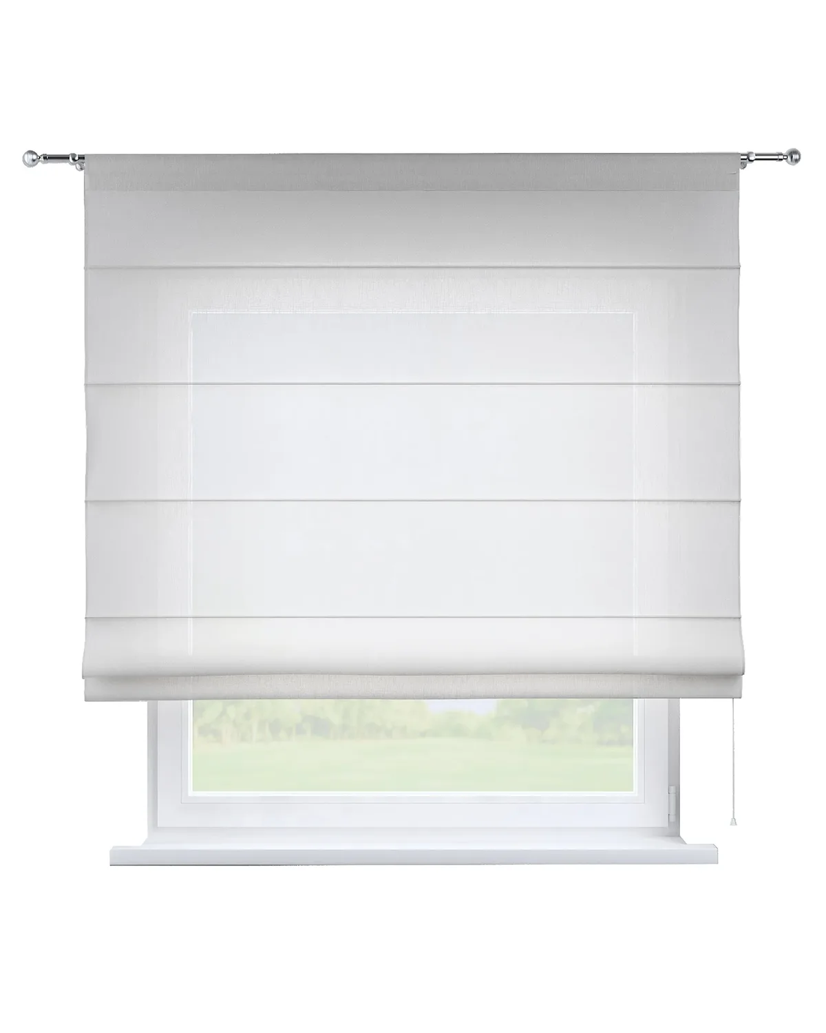 Raffrollo Torino Farbe creme Stoff halbtransparent, strukturiert, gemustert de Dekoria – photo du produit