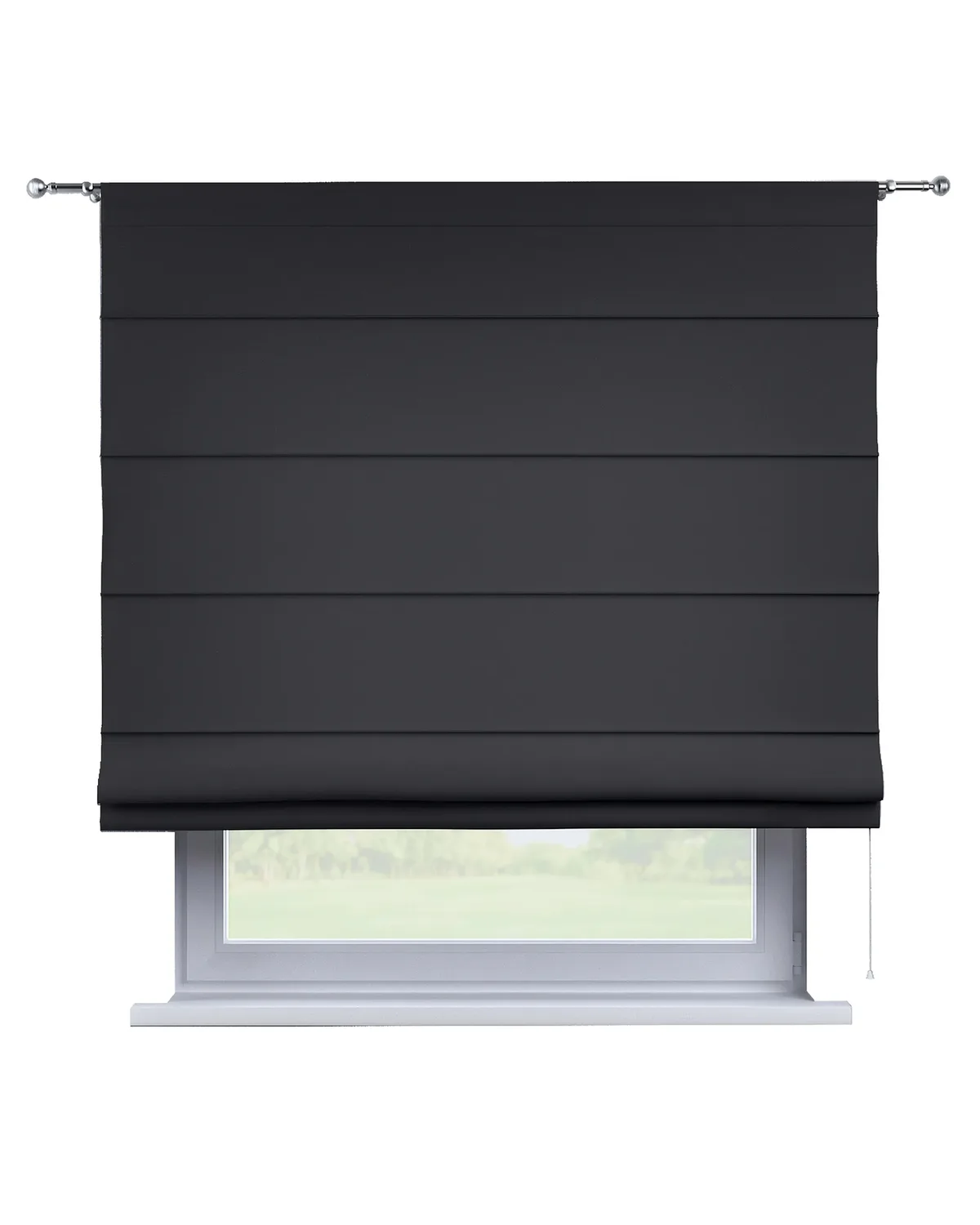 Raffrollo Torino Farbe schwarz de Dekoria – photo du produit