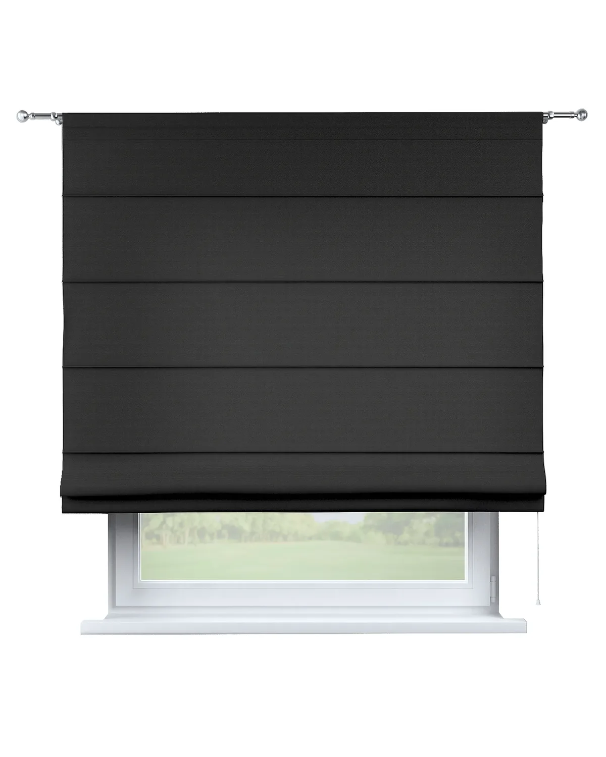 Raffrollo Torino Farbe schwarz van Dekoria – productfoto