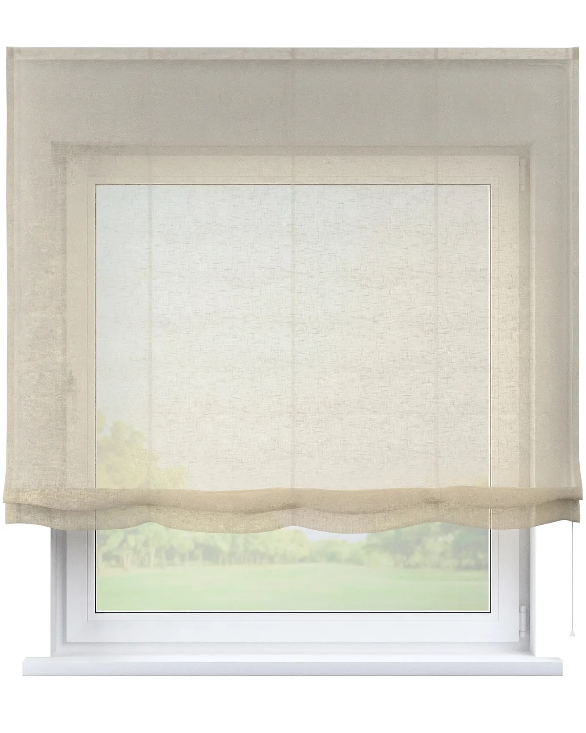 Raffrollo Venice Farbe creme Stoff halbtransparent, strukturiert de Dekoria – photo du produit