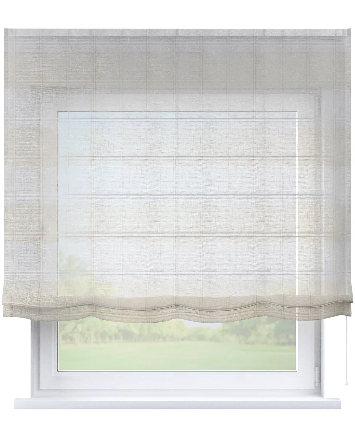 Raffrollo Venice Farbe creme Stoff halbtransparent, strukturiert, gemustert de Dekoria – photo du produit