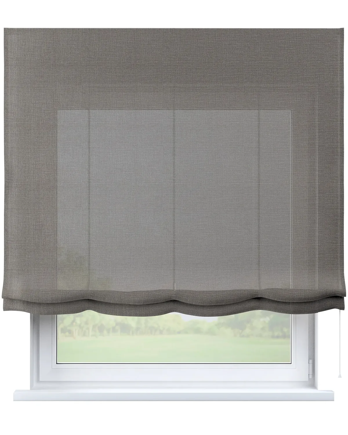 Raffrollo Venice Farbe grau Stoff halbtransparent, strukturiert de Dekoria – photo du produit