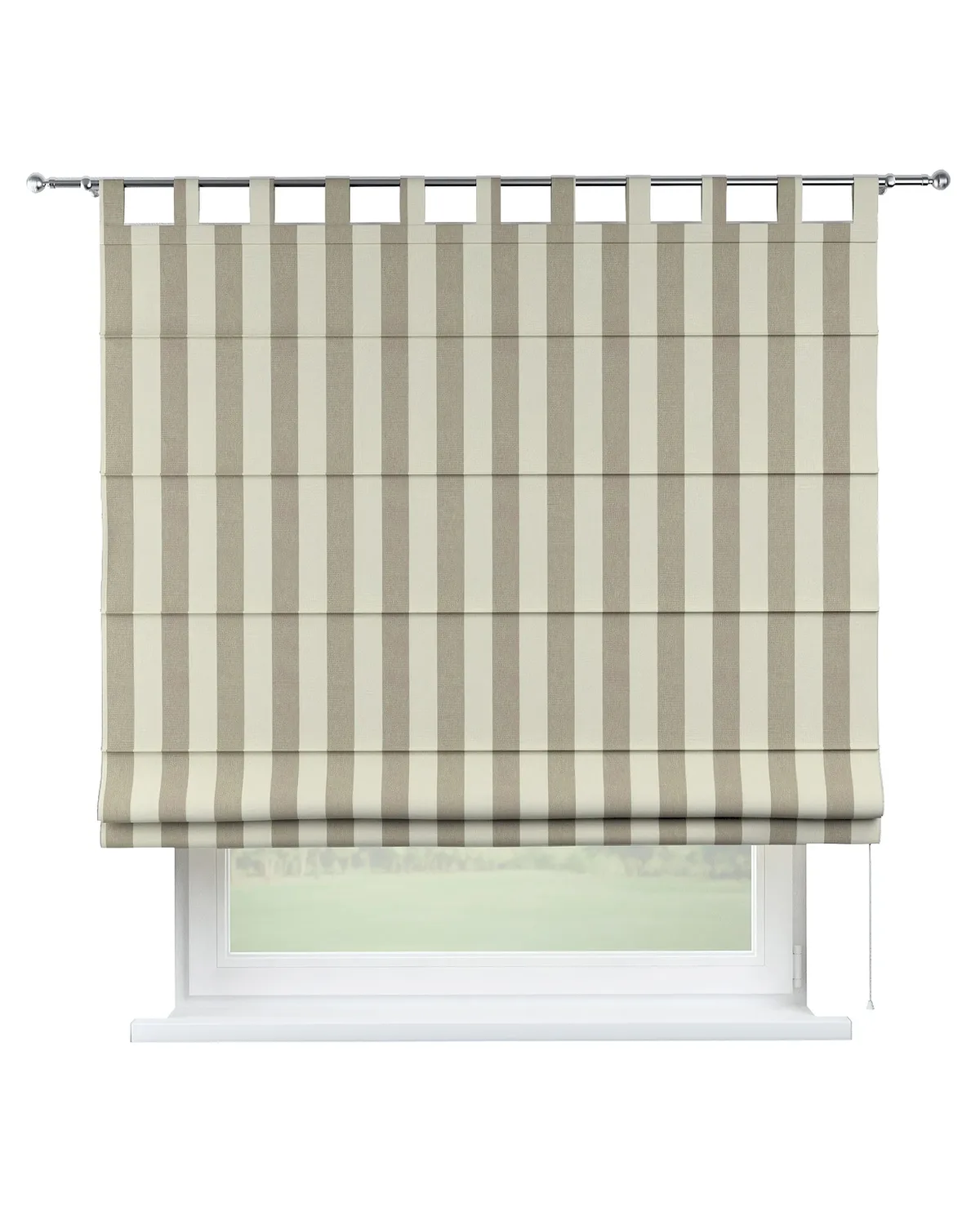 Raffrollo Verona Farbe beige Stoff gemustert de Dekoria – photo du produit