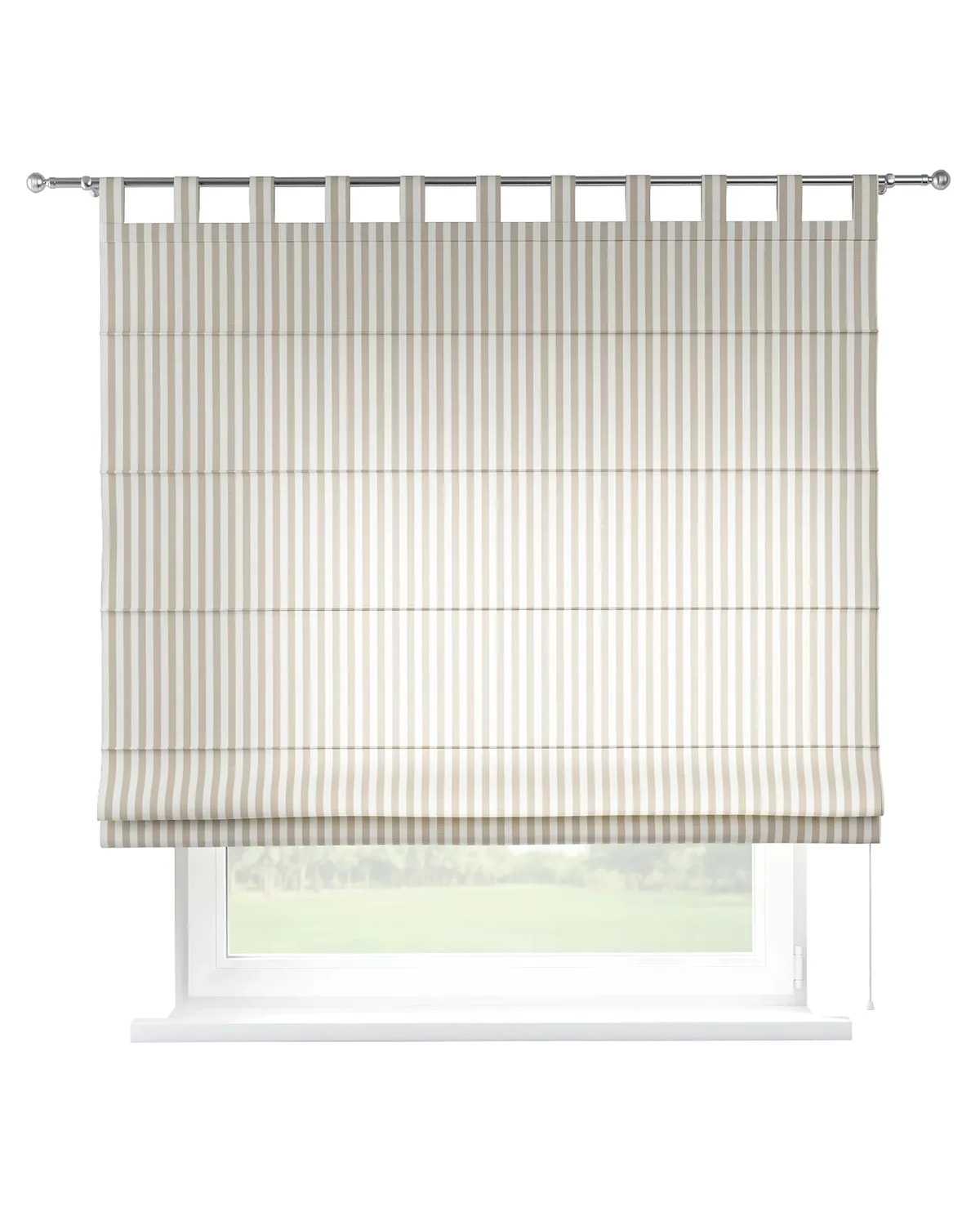 Raffrollo Verona Farbe beige Stoff gemustert de Dekoria – photo du produit