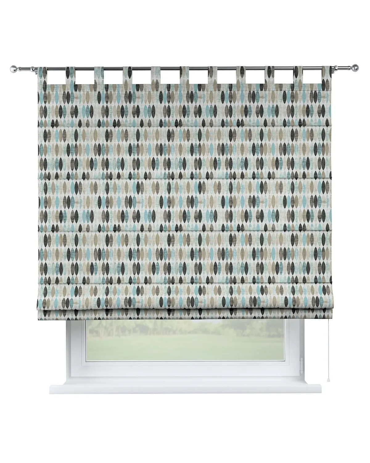 Raffrollo Verona Farbe beige Stoff gemustert de Dekoria – photo du produit