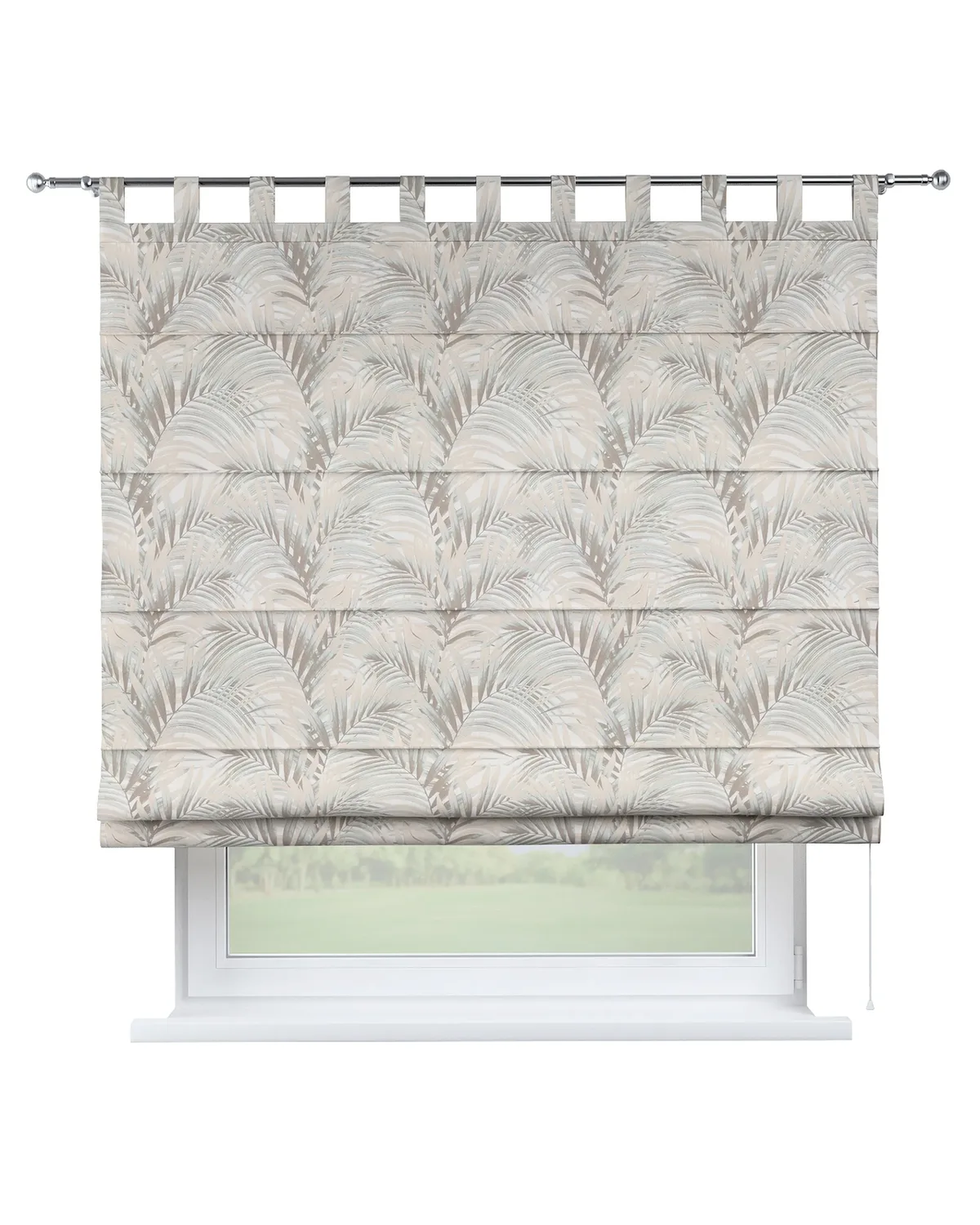 Raffrollo Verona Farbe beige Stoff gemustert de Dekoria – photo du produit