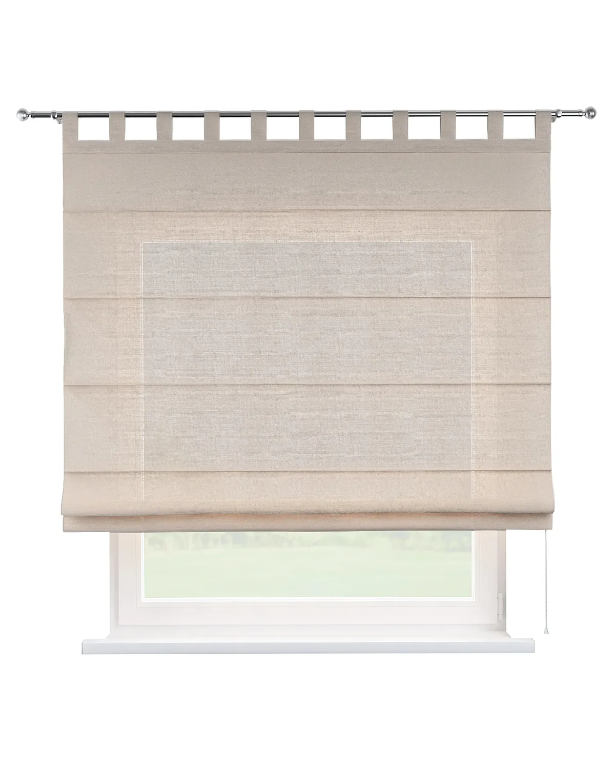 Raffrollo Verona Farbe beige Stoff halbtransparent, strukturiert de Dekoria – photo du produit