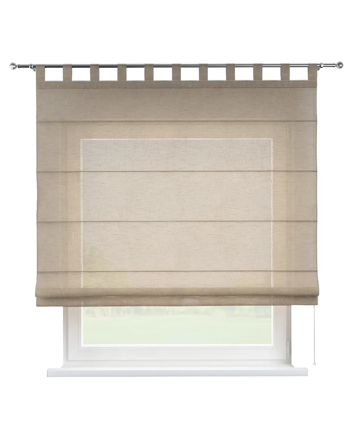 Raffrollo Verona Farbe beige Stoff halbtransparent, strukturiert de Dekoria – photo du produit