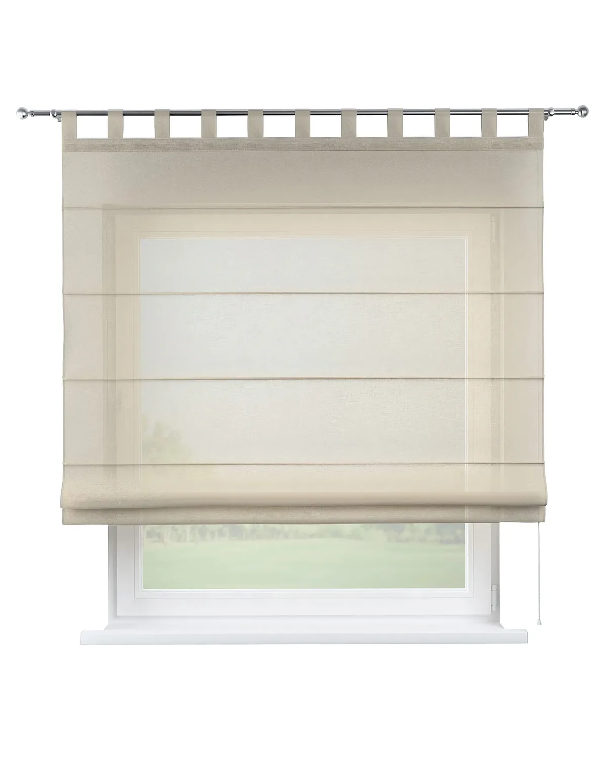Raffrollo Verona Farbe beige Stoff halbtransparent, strukturiert de Dekoria – photo du produit