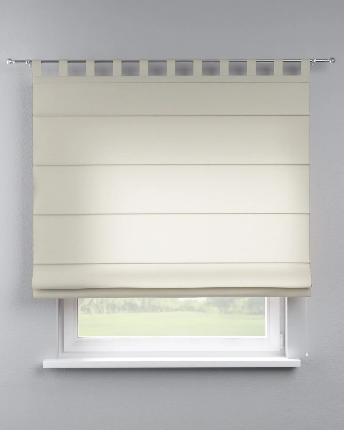 Raffrollo Verona Farbe beige Stoff halbtransparent, strukturiert, aus leinen de Dekoria – photo du produit