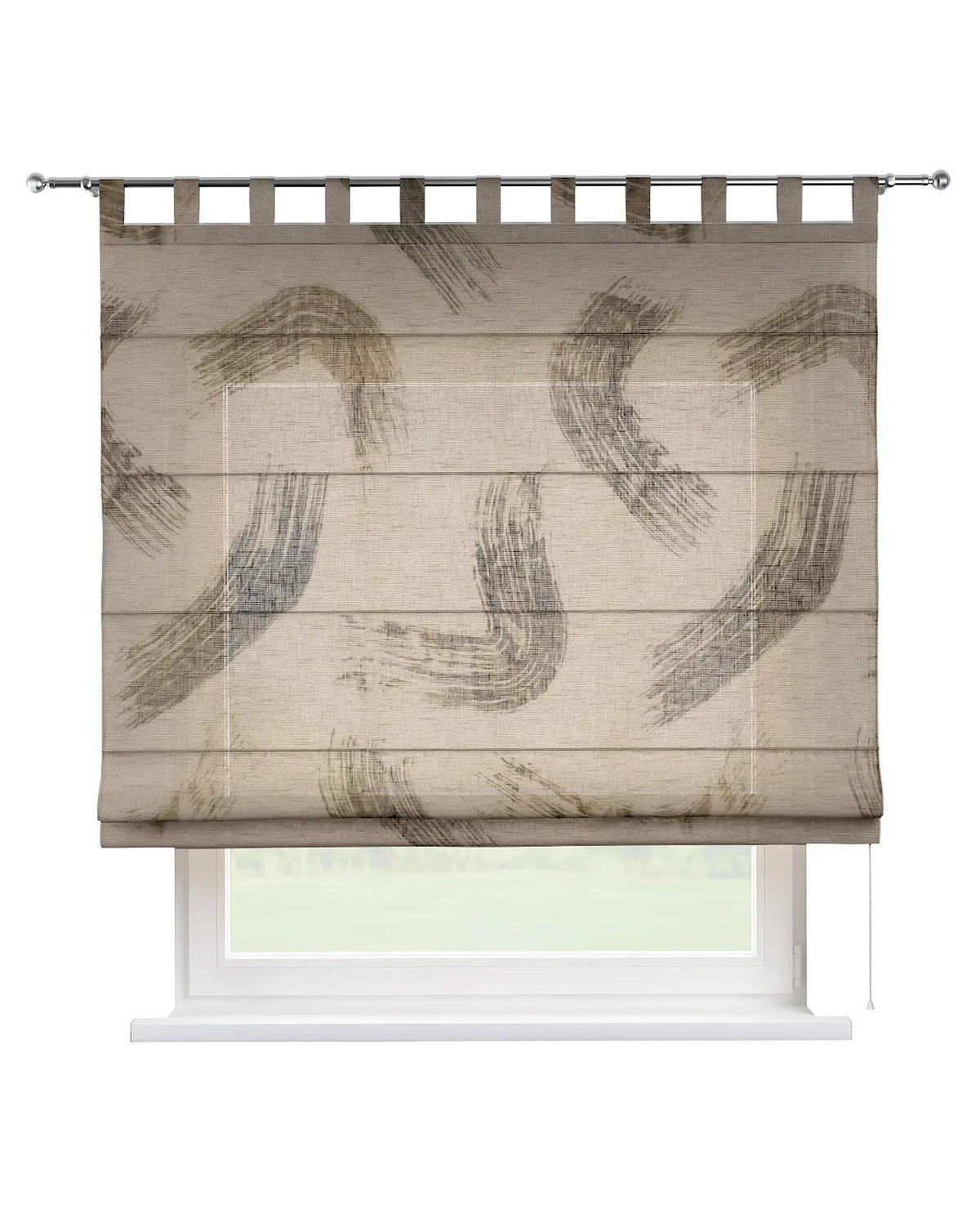 Raffrollo Verona Farbe beige Stoff halbtransparent, strukturiert, gemustert de Dekoria – photo du produit