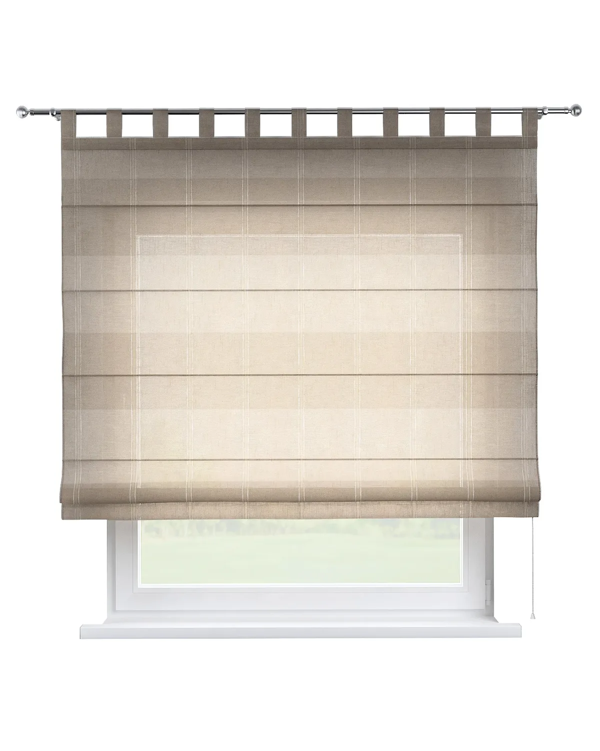 Raffrollo Verona Farbe beige Stoff halbtransparent, strukturiert, gemustert de Dekoria – photo du produit