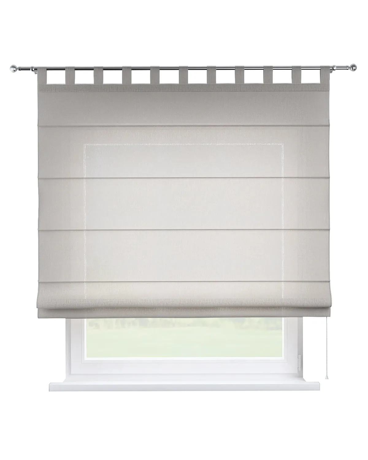 Raffrollo Verona Farbe beige Stoff halbtransparent, strukturiert de Dekoria – photo du produit