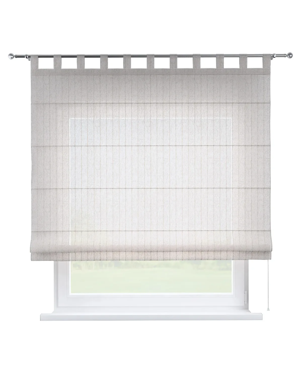 Raffrollo Verona Farbe beige Stoff halbtransparent, strukturiert, gemustert de Dekoria – photo du produit