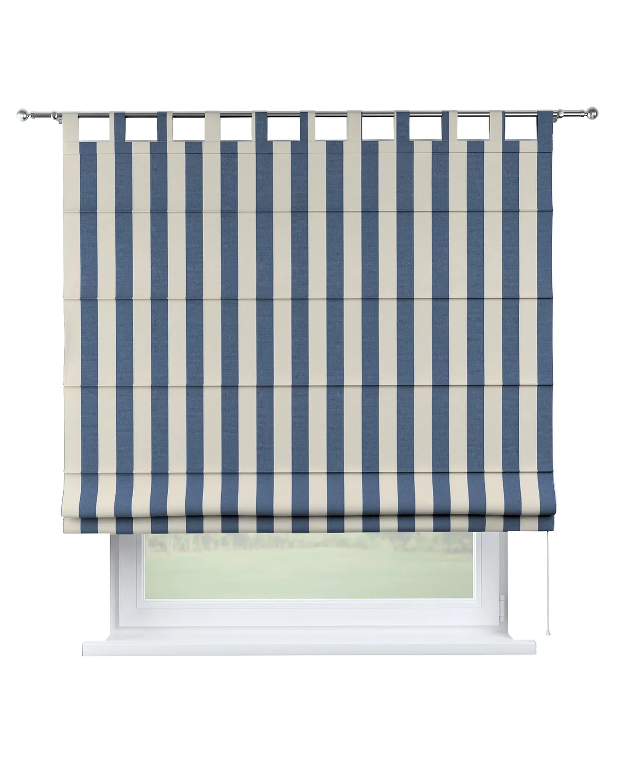 Raffrollo Verona Farbe blau Stoff gemustert de Dekoria – photo du produit
