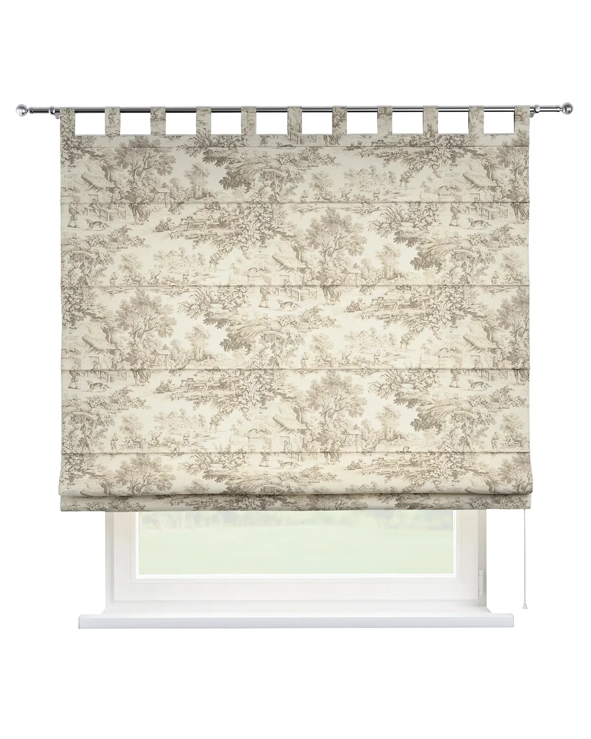 Raffrollo Verona Farbe braun Stoff gemustert de Dekoria – photo du produit