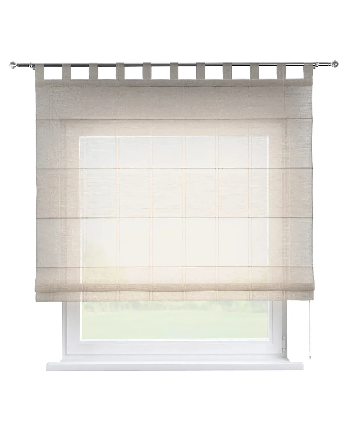 Raffrollo Verona Farbe creme Stoff halbtransparent, strukturiert, gemustert de Dekoria – photo du produit