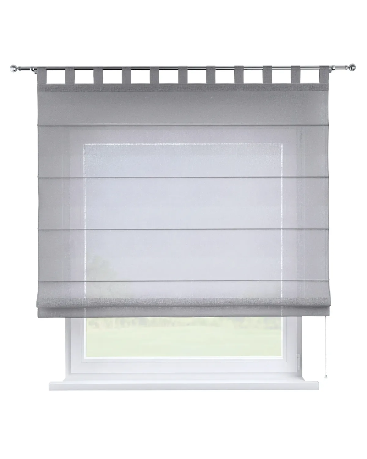Raffrollo Verona Farbe grau Stoff halbtransparent, strukturiert de Dekoria – photo du produit