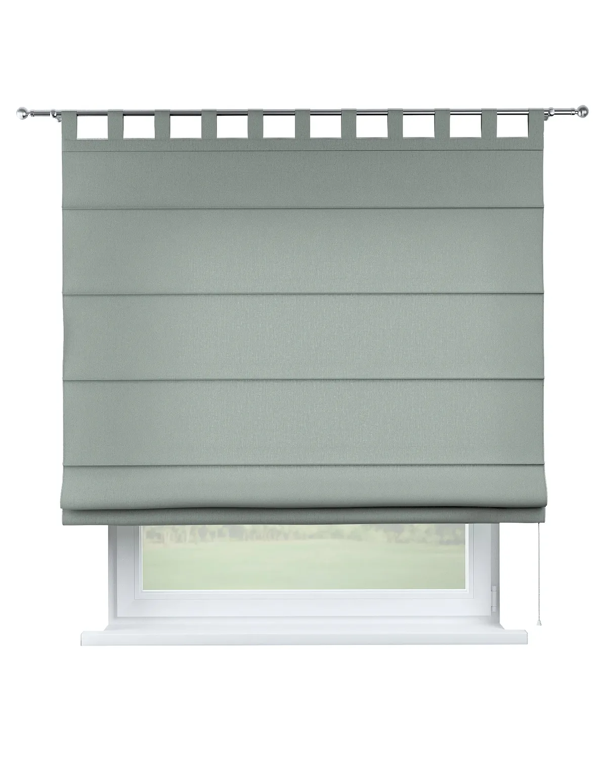 Raffrollo Verona Farbe grau Stoff halbtransparent, strukturiert, aus leinen de Dekoria – photo du produit