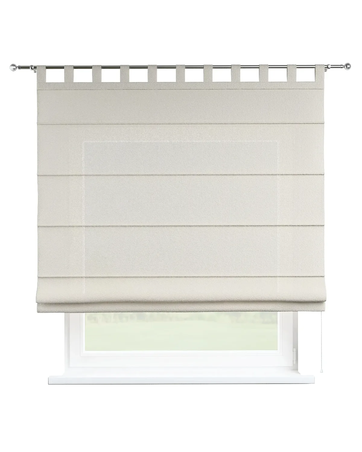 Raffrollo Verona Farbe weiß Stoff strukturiert de Dekoria – photo du produit