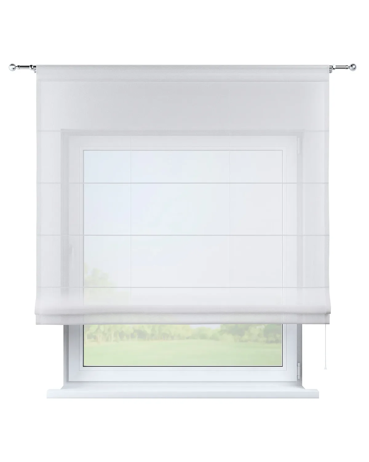 Raffrollo Voile Sevilla Farbe creme Stoff halbtransparent, strukturiert by Dekoria – product photo