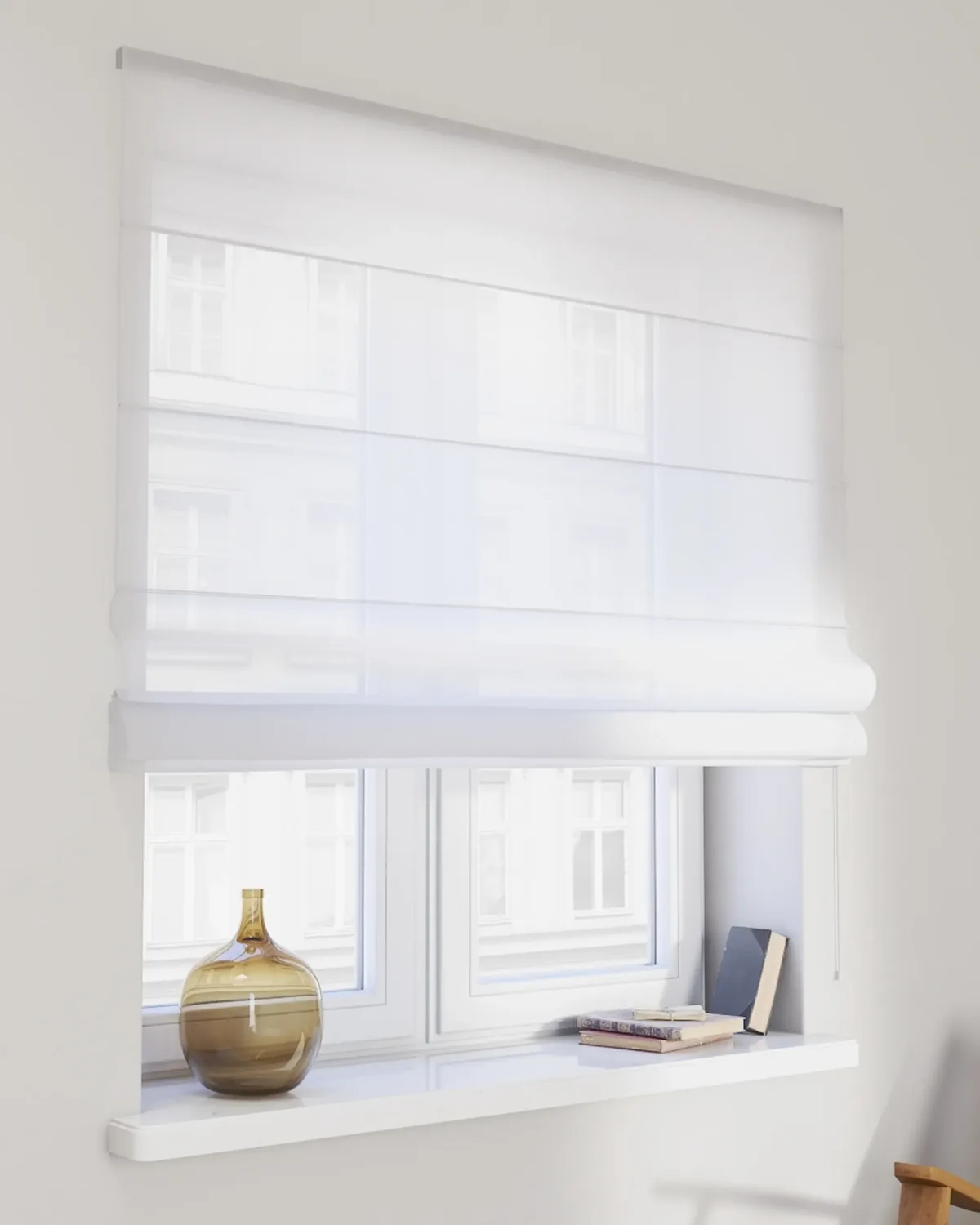 Raffrollo Voile Siena Farbe creme Stoff halbtransparent, strukturiert de Dekoria – photo du produit