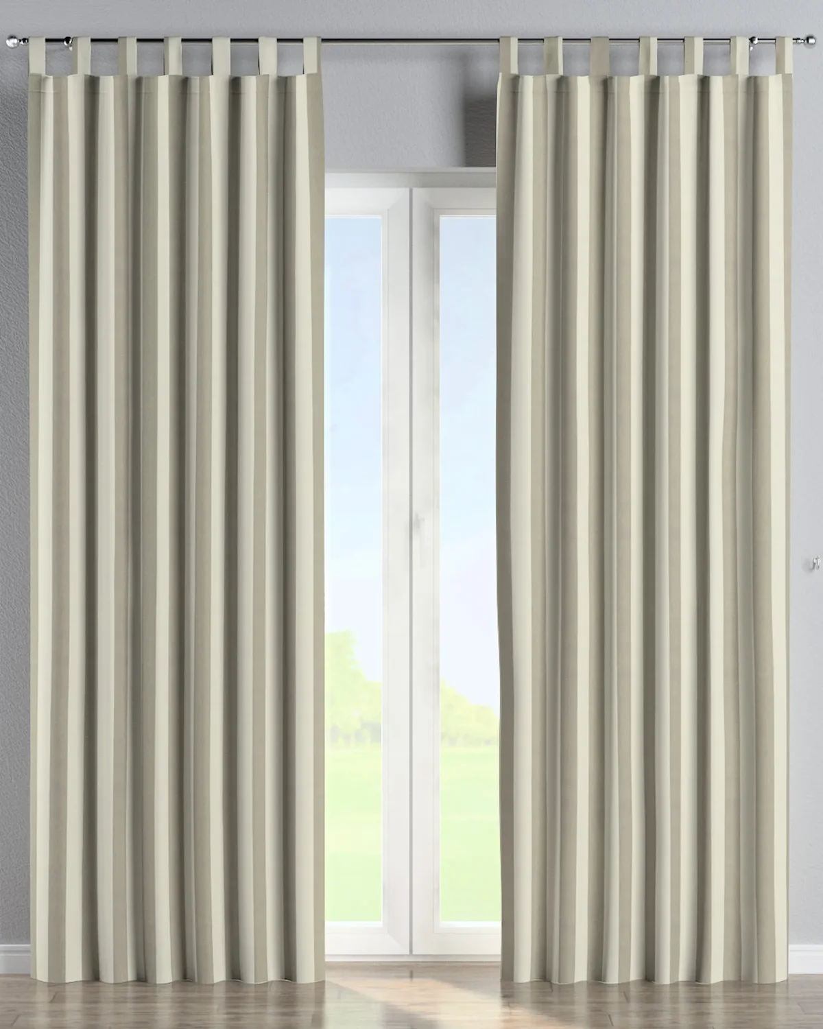 Schlaufenschal Farbe beige Stoff gemustert de Dekoria – photo du produit