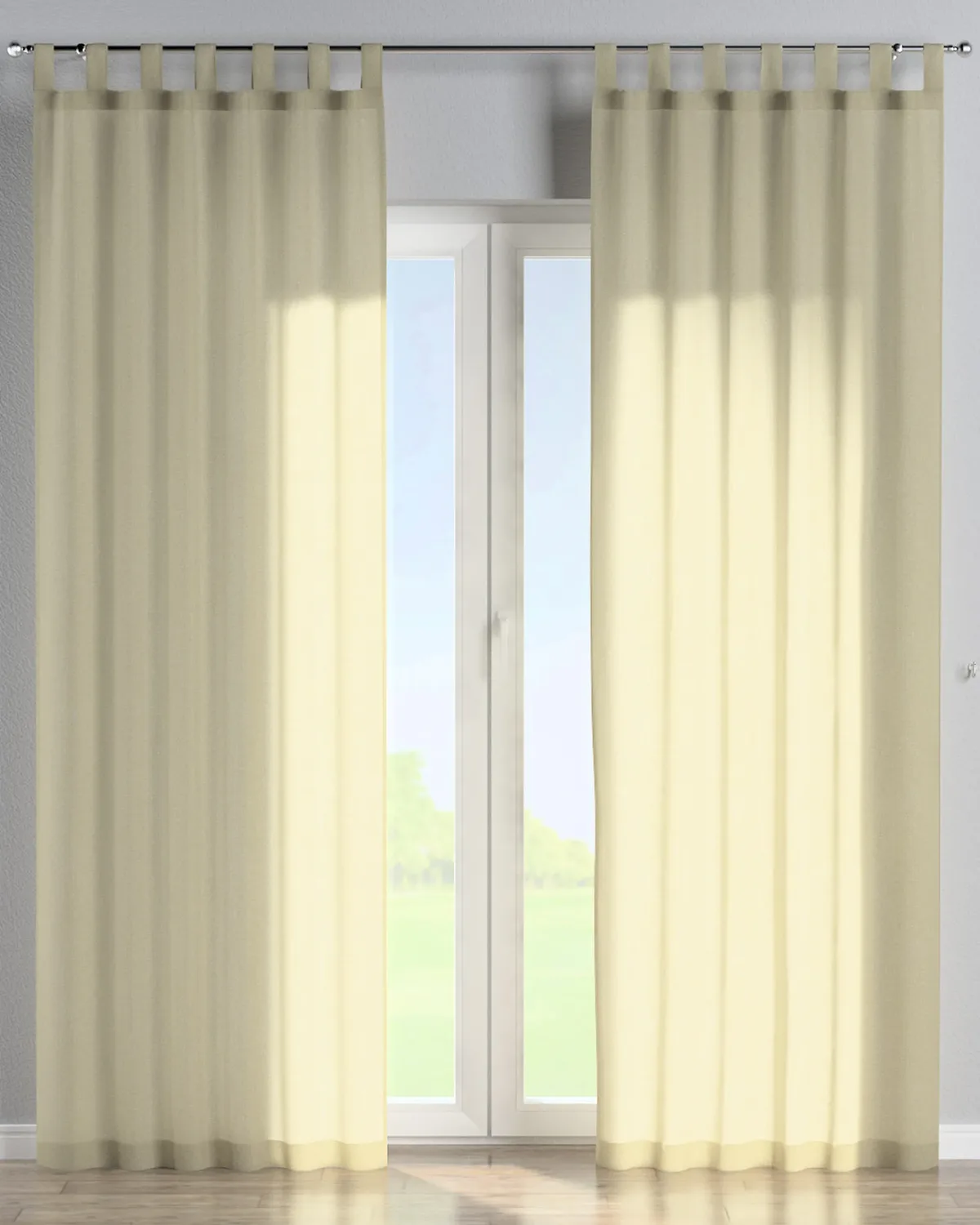 Schlaufenschal Farbe beige Stoff halbtransparent, glänzend, strukturiert de Dekoria – photo du produit