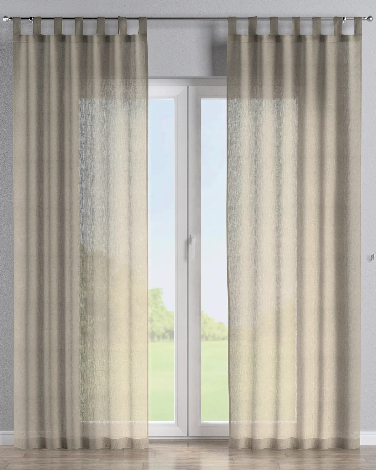 Schlaufenschal Farbe beige Stoff halbtransparent, strukturiert de Dekoria – photo du produit
