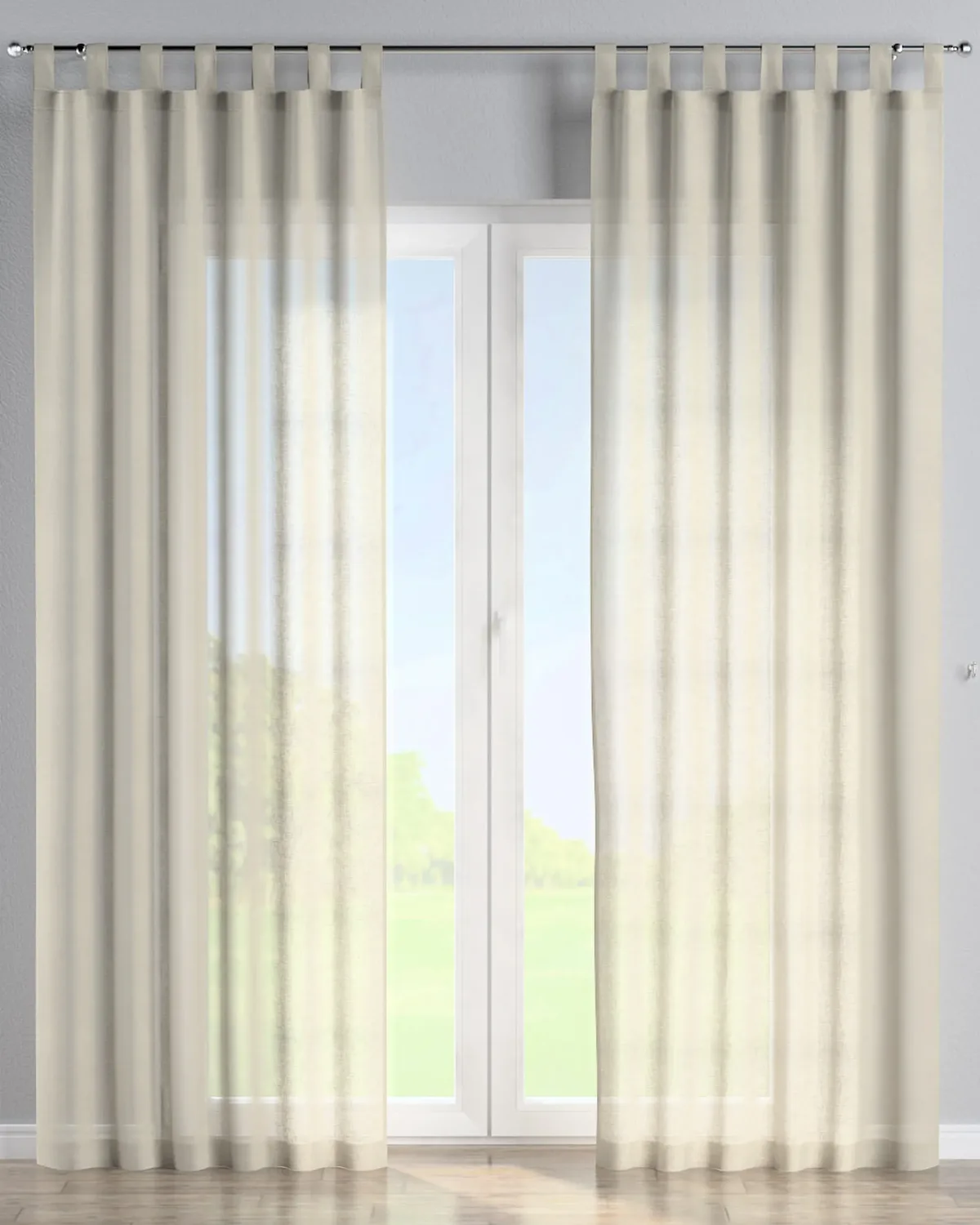 Schlaufenschal Farbe beige Stoff halbtransparent, strukturiert de Dekoria – photo du produit
