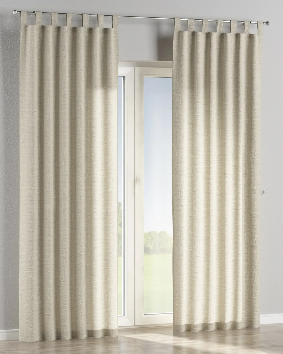 Schlaufenschal Farbe beige Stoff halbtransparent, strukturiert, aus leinen de Dekoria – photo du produit