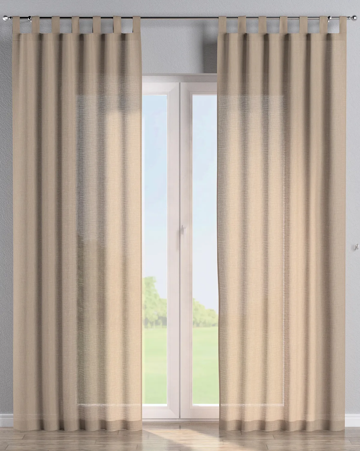 Schlaufenschal Farbe beige Stoff strukturiert de Dekoria – photo du produit
