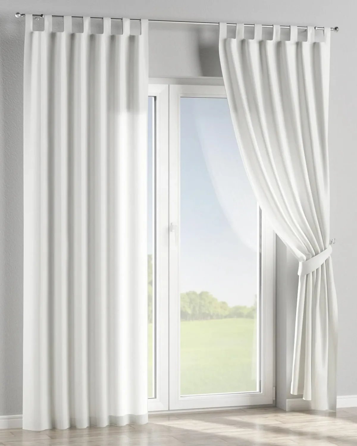 Schlaufenschal Farbe beige Stoff strukturiert de Dekoria – photo du produit