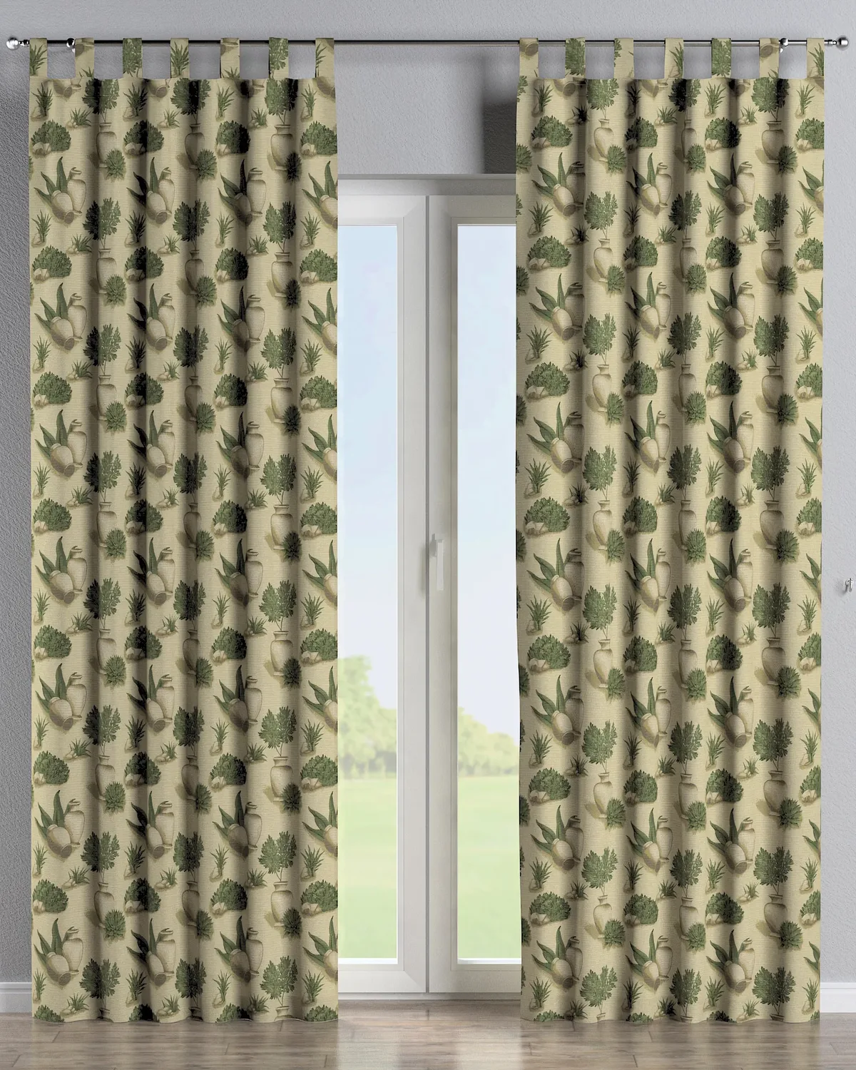 Schlaufenschal Farbe beige Stoff strukturiert, gemustert de Dekoria – photo du produit