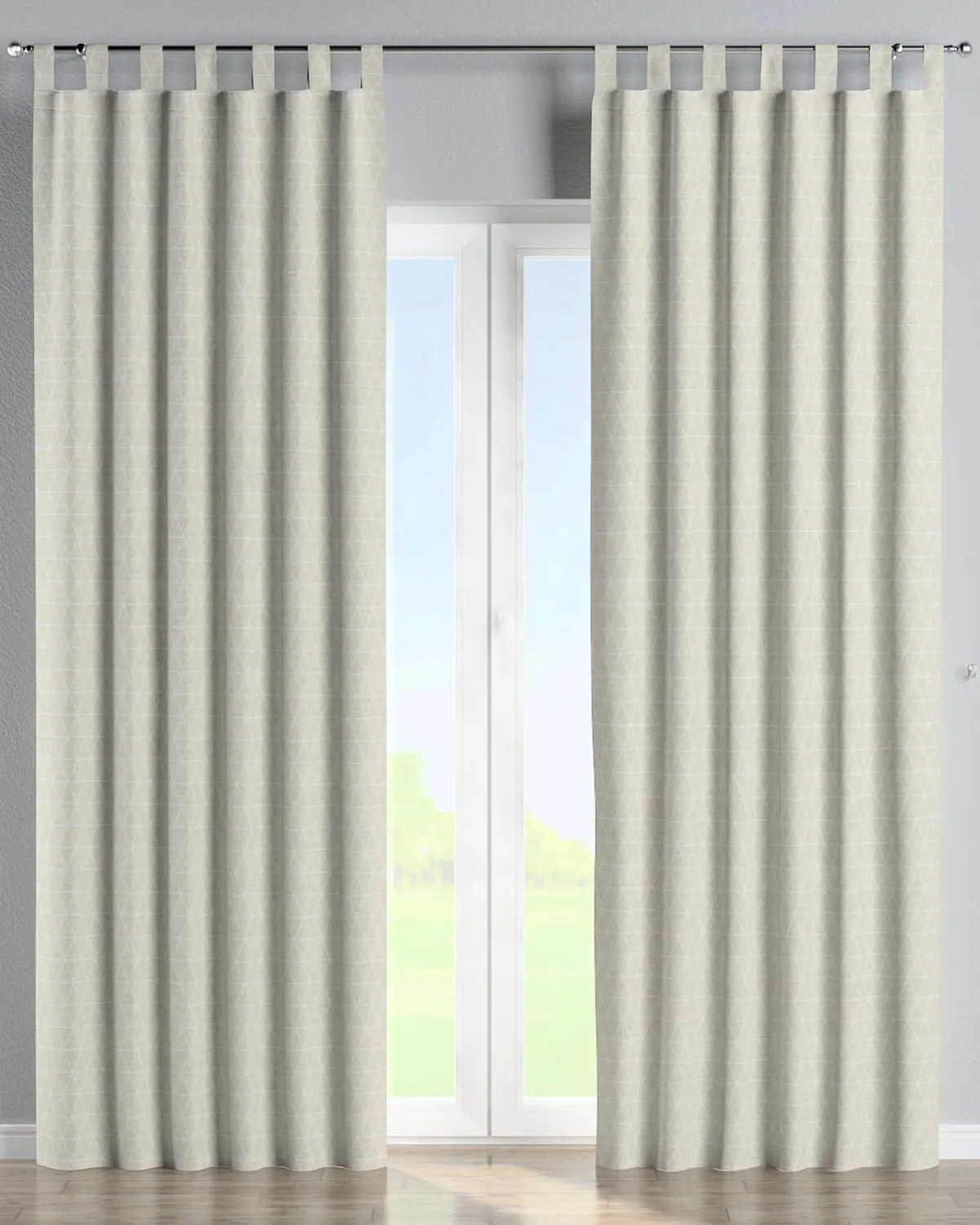 Schlaufenschal Farbe beige Stoff strukturiert, gemustert de Dekoria – photo du produit