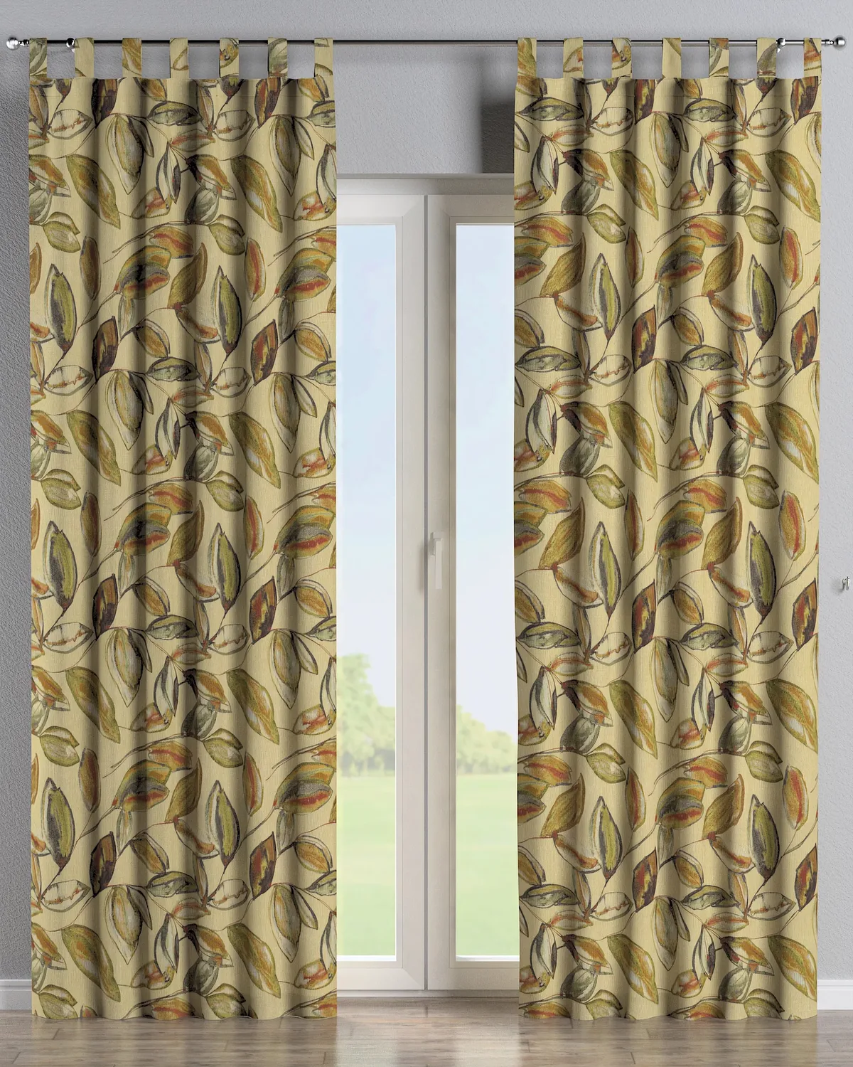 Schlaufenschal Farbe beige Stoff strukturiert, gemustert de Dekoria – photo du produit